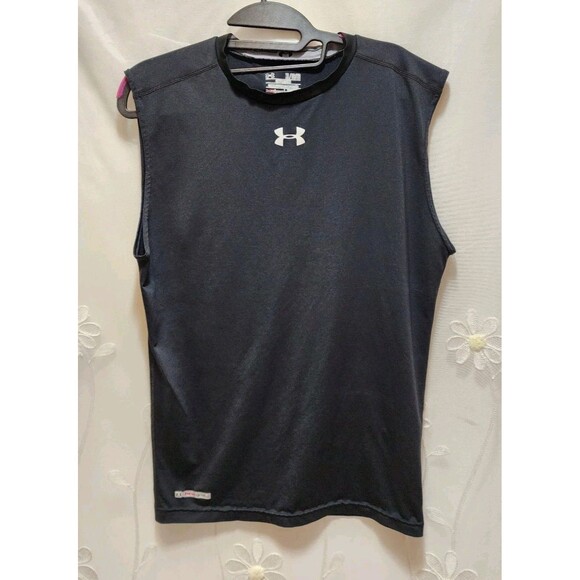 Under Armour Mens Black XL Tank Top Compression Athletic Wear HeatGear Sporty - Picture 1 of 16